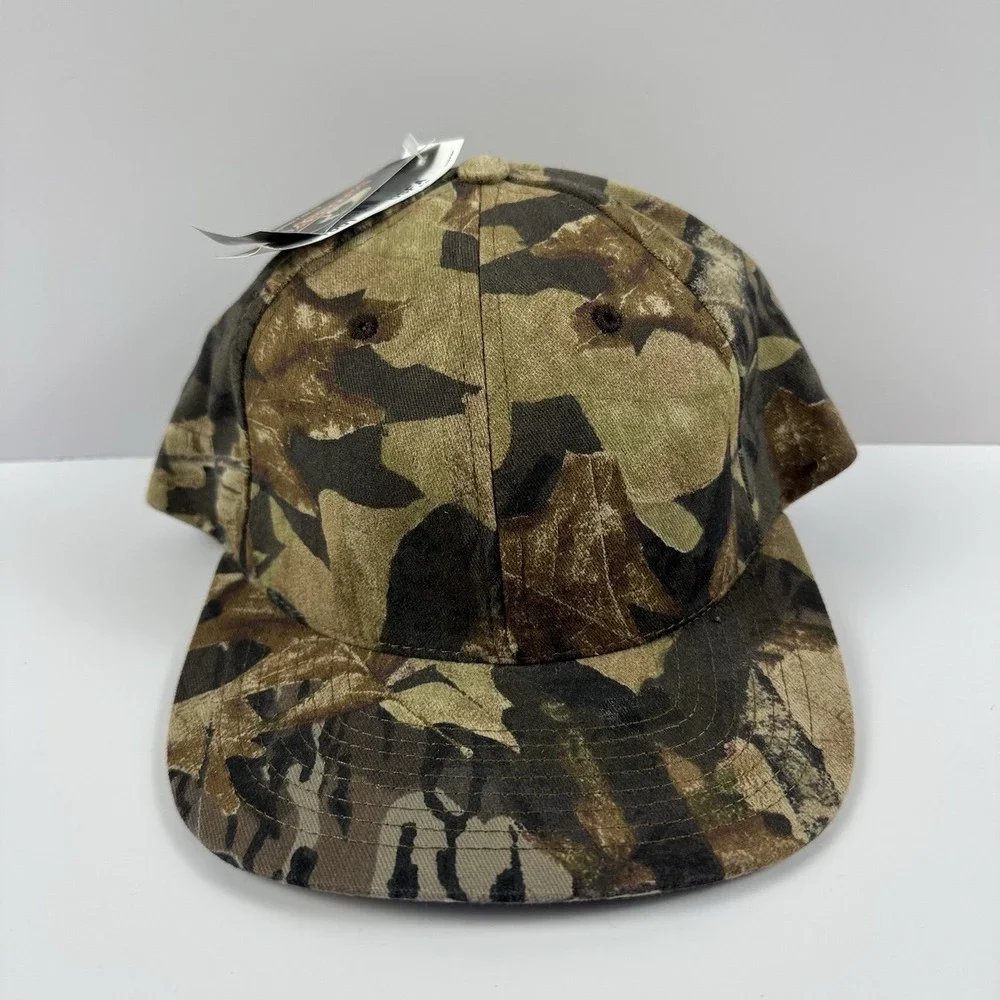 Vintage NWT Mossy Oak Camo Camouflage Hat Cap USA SnapBack Forest Floor